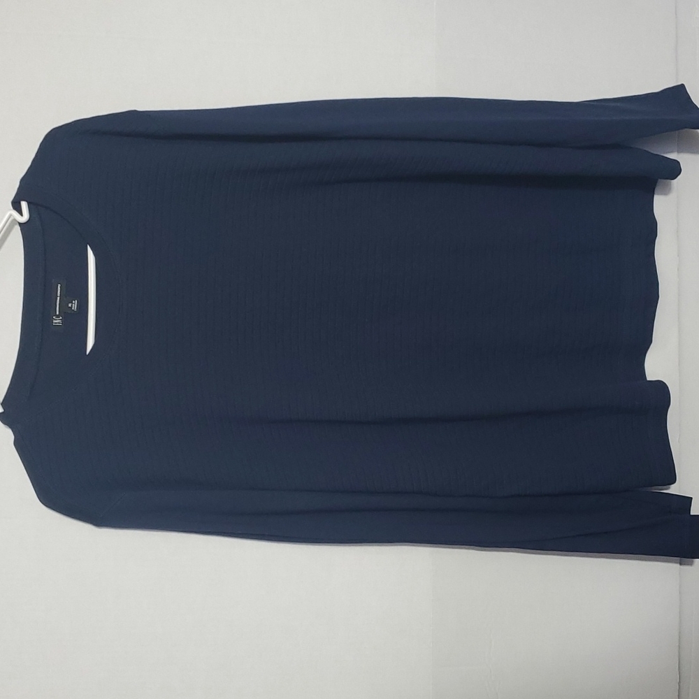 INC International Concepts long sleeve tshirt men xl Navy blue